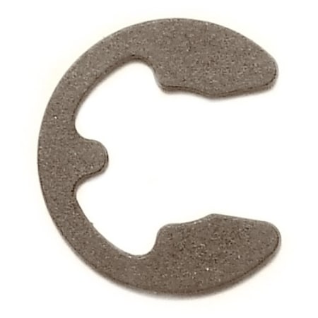 Midwest Fastener External-E E-Clip, Steel Plain Finish, 7 mm Shaft Dia, 12 PK 32424